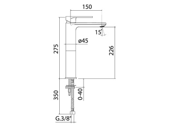 Смеситель для раковины высокий Mamoli Sadler 460600006001 хром