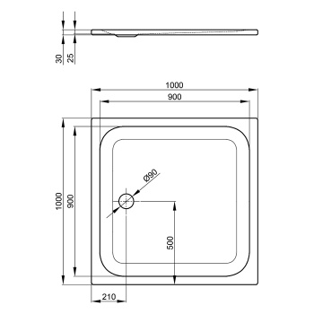 Душевой поддон Bette Ultra 100х100 см 5940-000 AR