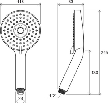 Душевая лейка Ravak X07P009 хром