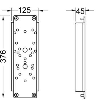 TECE Панель для монтажа ручек с застенным модулем арт. 9.300.009