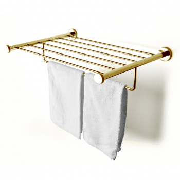 3SC Ribbon Полочка-решетка 50х35хh10см, с полотенцедержателем, цвет: oro opaco RB99GO