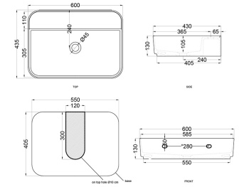 Раковина накладная/подвесная Cielo Shui Comfort SHCOLARSF CO 60 см красный