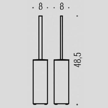 Туалетный ершик Colombo Look напольный, хром B1606.CR