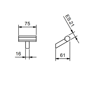 Крючок Fantini Venezia Matt Gun Metal PVD 94 P5 7808