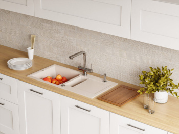 Мойка кухонная Omoikiri Sakaime 86-2-WH белая 4993129