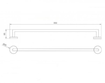 Вешало для полотенец Nofer 650 мм NIZA 16850.60.S матовое