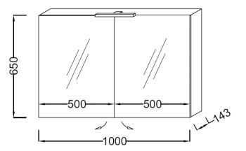 Зеркало-шкаф Jacob Delafon Rithmik EB797RU-N14 серый антрацит серый