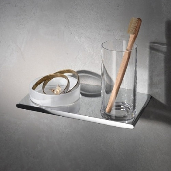 Держатель со стаканом и чашей для мелочей Keuco Edition 400 11554019000 хром