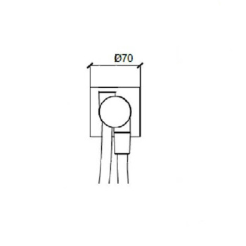 Вывод воды с шлангом Almar Modular, нерж сталь E192001.316