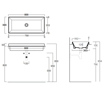 Раковина встраиваемая Simas Agile AG80IN bia 80 см белая