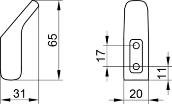 Крючок Keuco Aveno 14614370000 черный