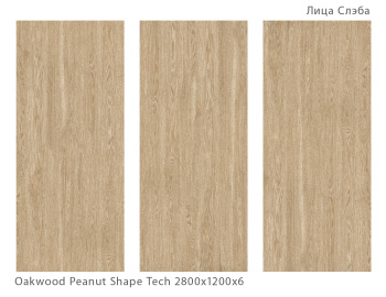 Слэб керамический STAROSLABS Matt Oakwood Peanut Shape Tech 2800x1200x6 шт