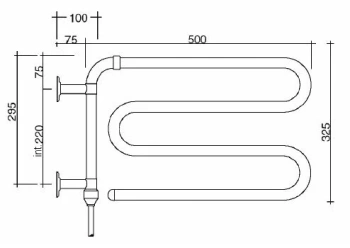 Полотенцесушитель электрический Margaroli Acrobaleno 610CRC 32.5x50 левый хром