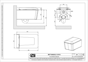 Унитаз подвесной Gessi Rettangolo White Ceramic 37573.518
