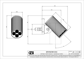 Верхний душ Gessi Spotwater 57231.239 Steel Brushed