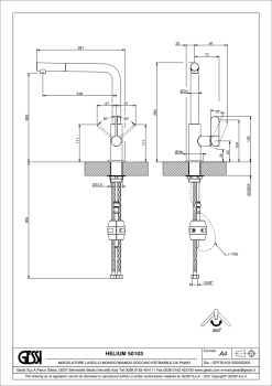 Смеситель для кухни Gessi Helium 50103.299 Matte Black