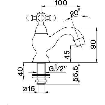 Кран Cisal Arcana Ceramic AC00090024 золото