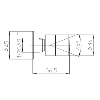 Bossini Tondo Mas Ø34 боковая поворотная форсунка из латуни с массажной струёй, цвет хром I00147.030