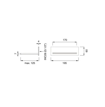 Излив для душа CЕА Design Free Ideas FRE 101 S сталь
