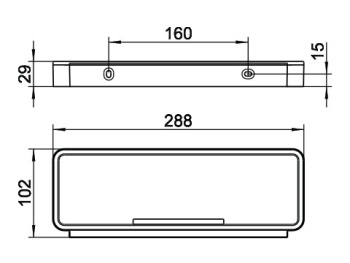 Корзинка для душа Keuco Plan 14958010037 хром\тёмно-серый