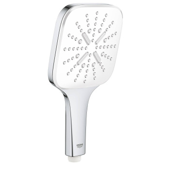 Ручной душ GROHE Rainshower SmartActive 130 Cube, 3 вида струй, белая луна 26582LS0