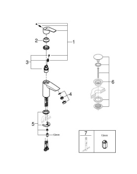 Cмеситель для раковины Grohe Eurosmart 32154003 хром