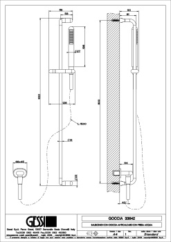 Душевая штанга Gessi Goccia 33642.299 Matte Black