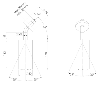 Верхний душ Daniel Steel SSA578LPN нержавеющая сталь