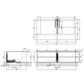 Ванна из искусственного камня Antonio Lupi Biblio 190x100 BIBLIO65.SX rovere naturale