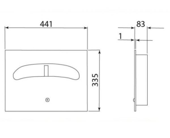 Встраиваемый диспенсер Nofer для туалетных накладок матовый 12029.S