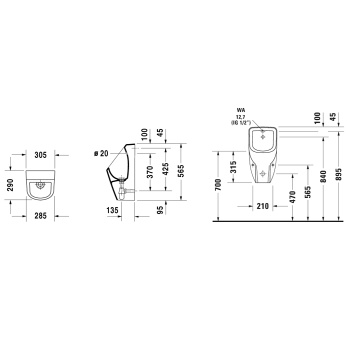 Писсуар Duravit D-Code 829300000