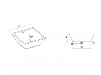 Раковина AVELA SQUARE W W016001105