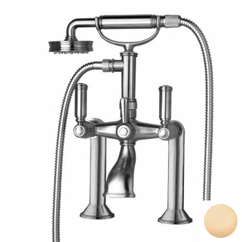 Bossini Liberty Смеситель на борт ванной, на 2 отв., с ручным душем, цвет: античная бронза Z001106.0