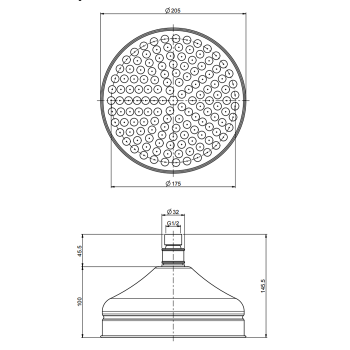 Верхний душ из латуни Fima Carlo Frattini Wellness 200, бронза F2071/2BR