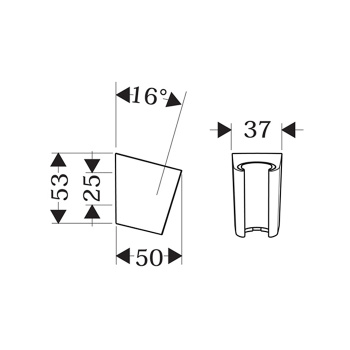 Держатель ручного душа hansgrohe Porter S 28331340 шлифованный черный хром