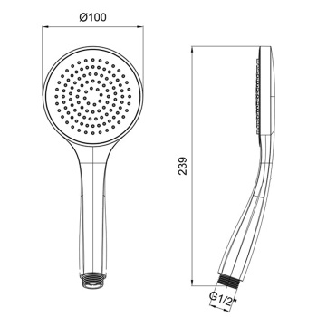 Ручной душ с функцией VELVET Almar Velvet Rain пластик, copper brushed pvd E082114.CO