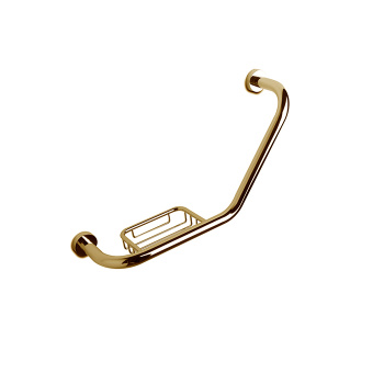 3SC Hotel Поручень 45х11хh24см с мыльницей-сеткой, цвет: золото 24к. Lucido HO88GGD