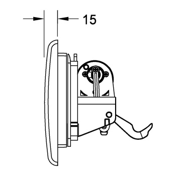 Клавиша смыва Tece Planus 6 V-Batterie 9240351 хром