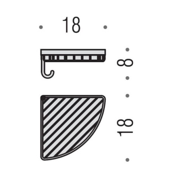 Угловая полочка Colombo Angolari хром B9602.CR