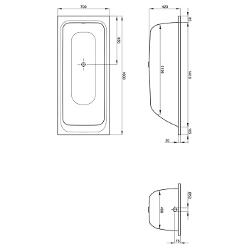 Стальная ванна Bette Select 160x70 3410-000