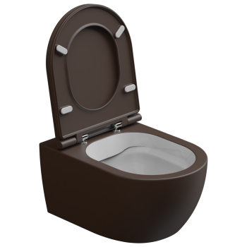 Чаша подвесного унитаза GSG Ceramic Design Like White/Cacao Matt LKWCSOBI000/035