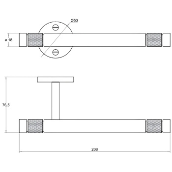 Бумагодержатель Bertocci Officina 01 правый, золото матовое 12775035050