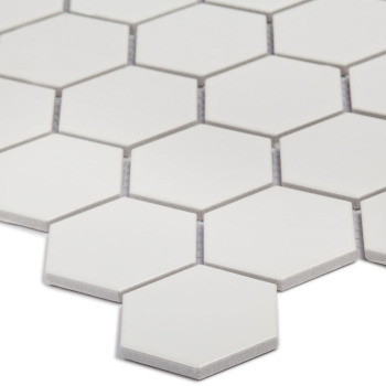 Керамическая мозаика Starmosaic Geometry Hexagon Small White Matt (mt31000/lj5108/idl1005) 265x2786 шт