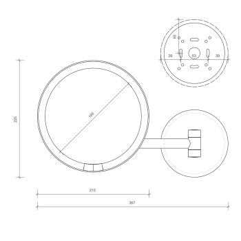 Косметическое зеркало Decor Walther Round 122450 белый матовый
