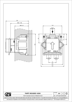 Скрытая часть смесителя Gessi 43281.031 Chrome
