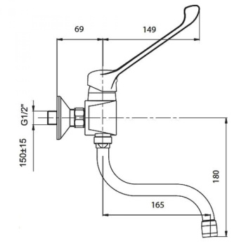 Смеситель для кухни Jacob Delafon Easy E18163-CP, хром