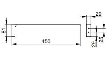 Полотенцедержатель Keuco Edition 11 11120350000 титан чёрный шлифованный