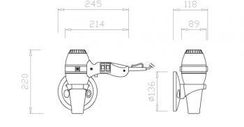 Фен для волос Nofer Hotel Line 02057.В