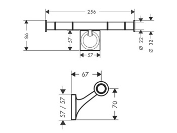 Держатель туалетной бумаги AXOR Starck Organic 42736000