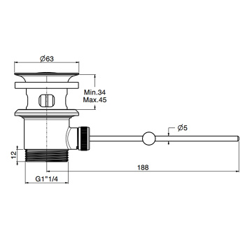 Донный клапан для раковины Fima Carlo Frattini Complementi Bagno хром F2004CR